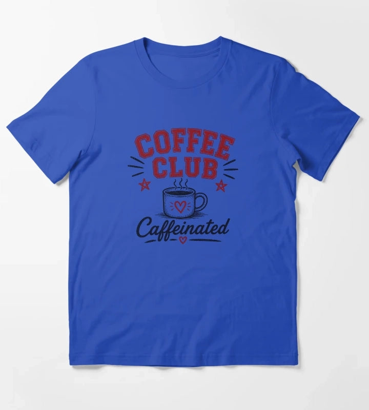 Coffee Club Caffeinated T-Shirt Blue
