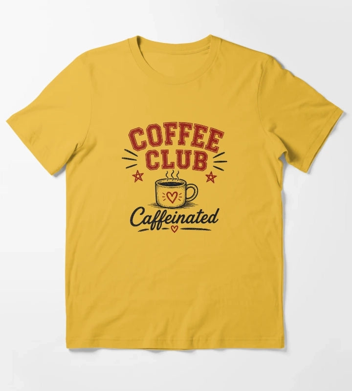Coffee Club Caffeinated T-Shirt Yellow