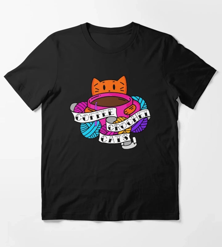 Coffee Crochet Cats T-Shirt