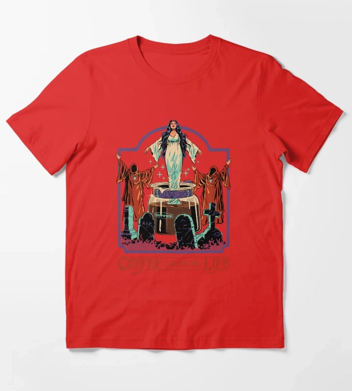 Coffee Gives Me Life T-Shirt Red