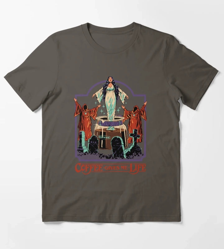 Coffee Gives Me Life T-Shirt Dark Grey