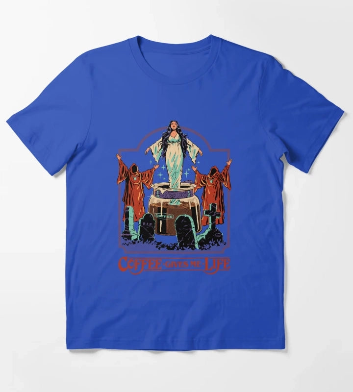 Coffee Gives Me Life T-Shirt Blue