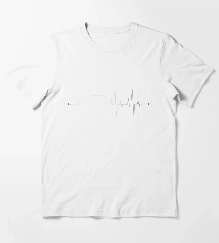 Coffee Heartbeat T-Shirt White