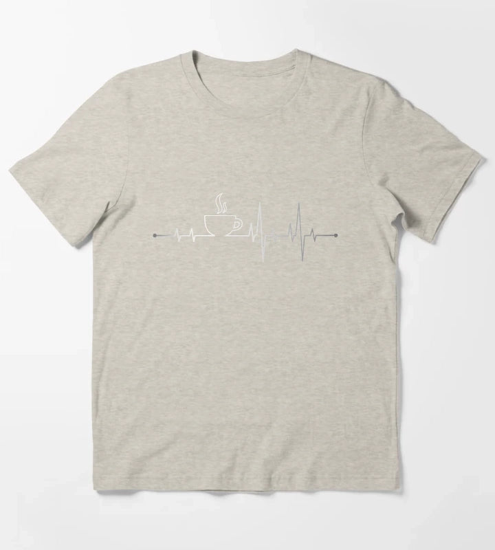 Coffee Heartbeat T-Shirt Cream