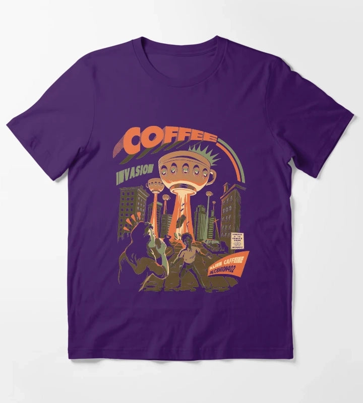 Coffee Invasion T-Shirt Purple