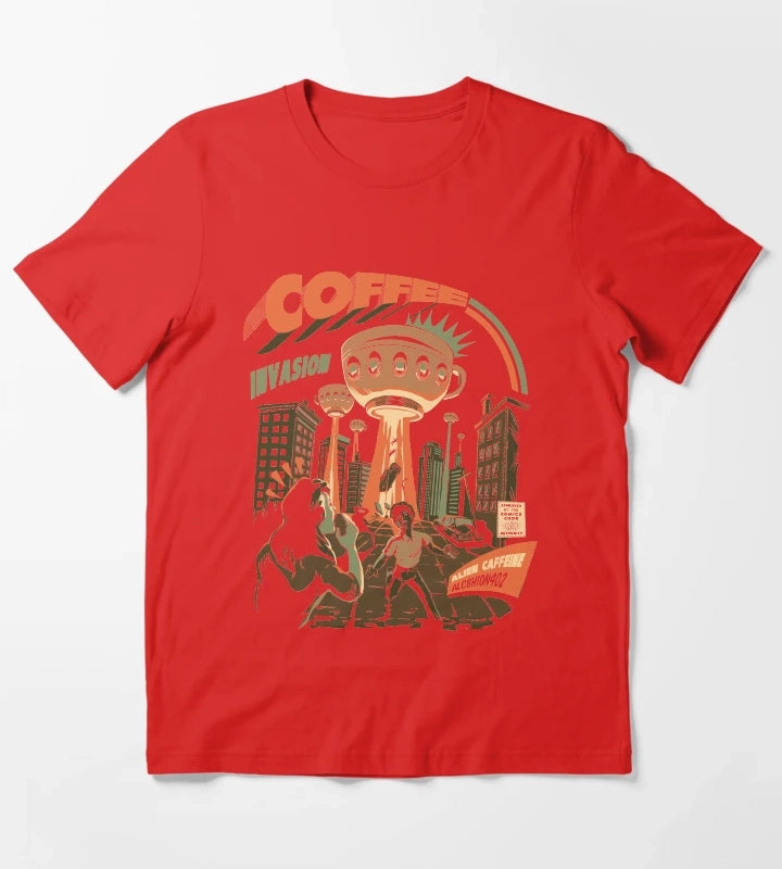 Coffee Invasion T-Shirt Red