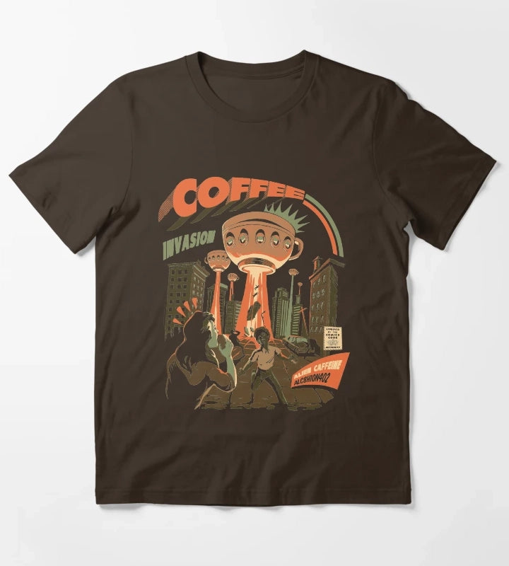 Coffee Invasion T-Shirt Brown