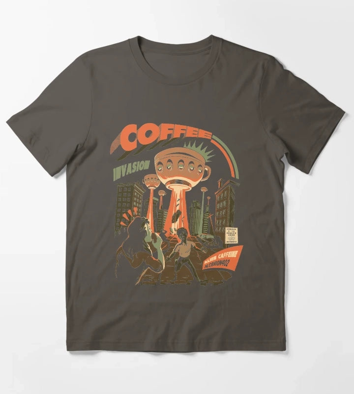 Coffee Invasion T-Shirt Dark Grey