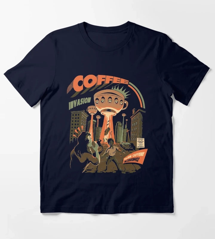 Coffee Invasion T-Shirt Navy