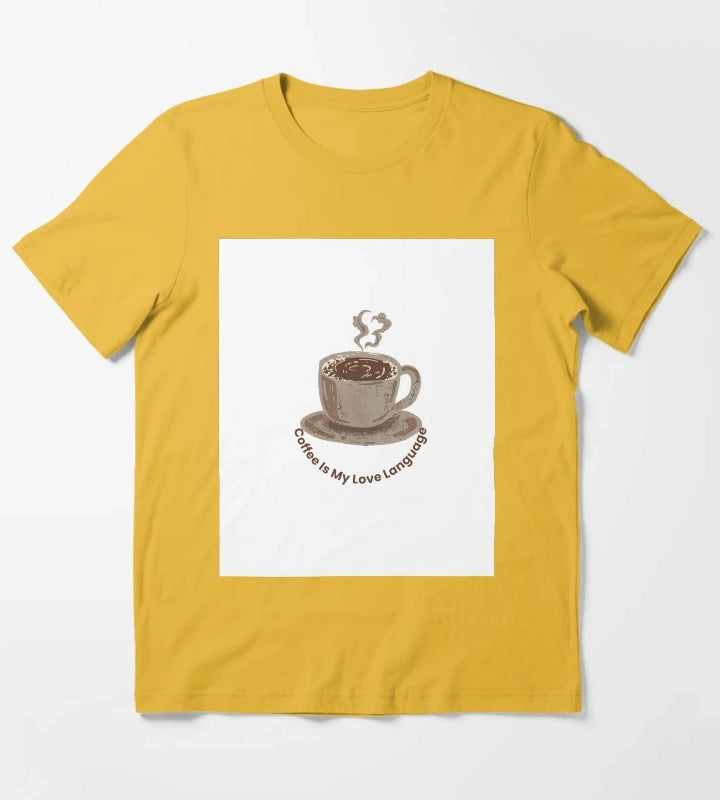Coffee Is My Love Language T-Shirt Yellow