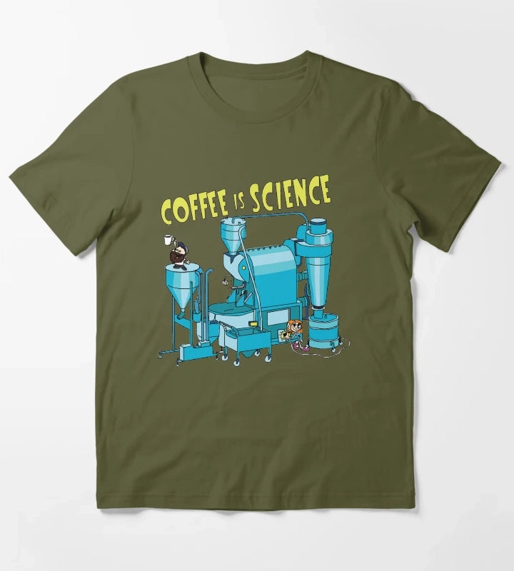 Coffee Is Science T-Shirt Olive Green