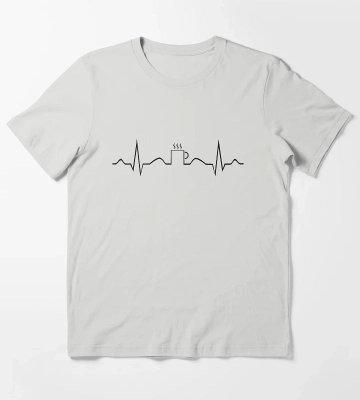 Coffee Lifeline T-Shirt Light Grey