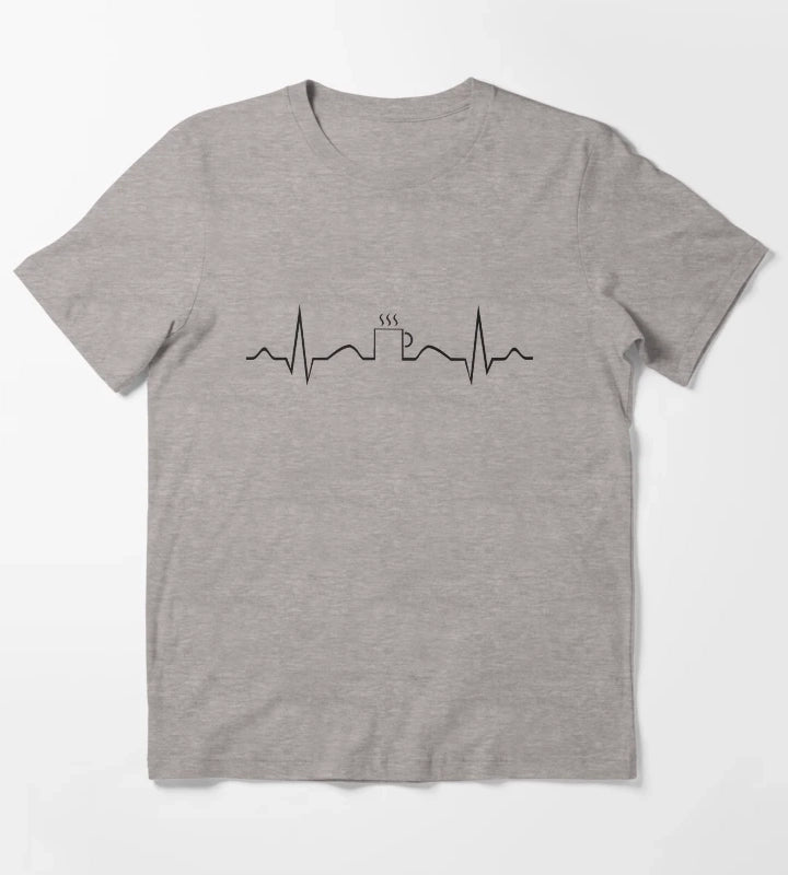 Coffee Lifeline T-Shirt Heather Grey