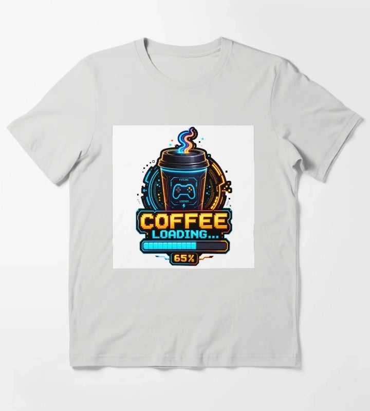 Coffee Loading 65 T-Shirt Light Grey