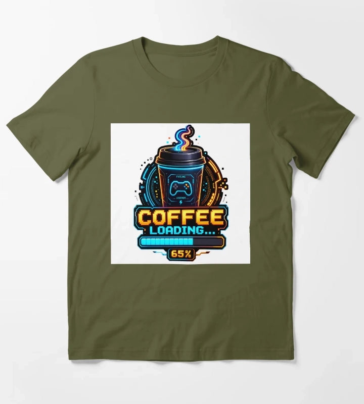 Coffee Loading 65 T-Shirt Olive Green