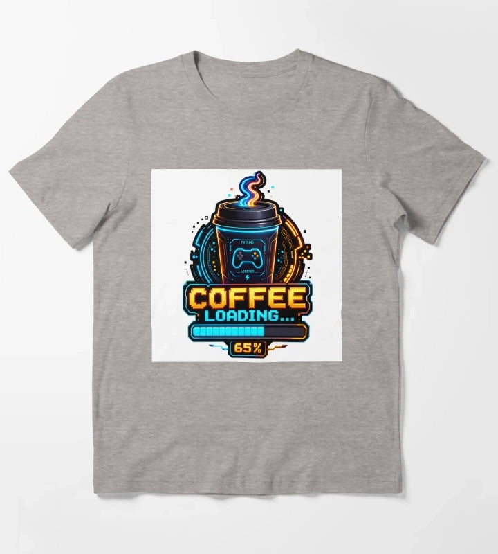 Coffee Loading 65 T-Shirt Heather Grey