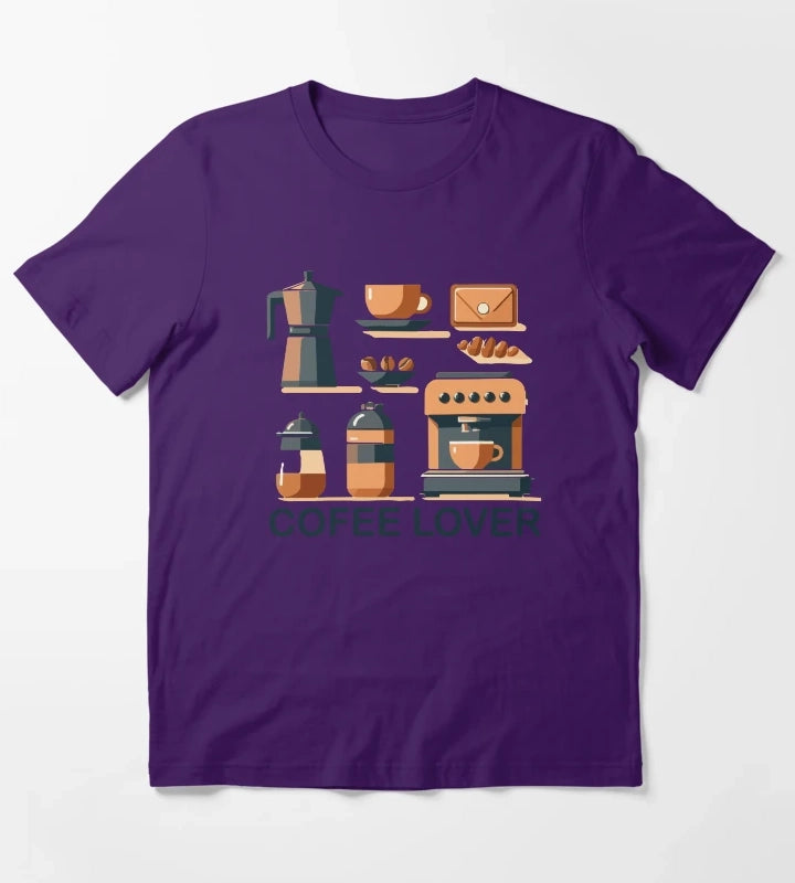 Coffee Lover T-Shirt Purple