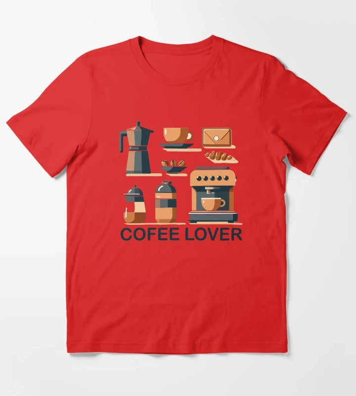 Coffee Lover T-Shirt Red