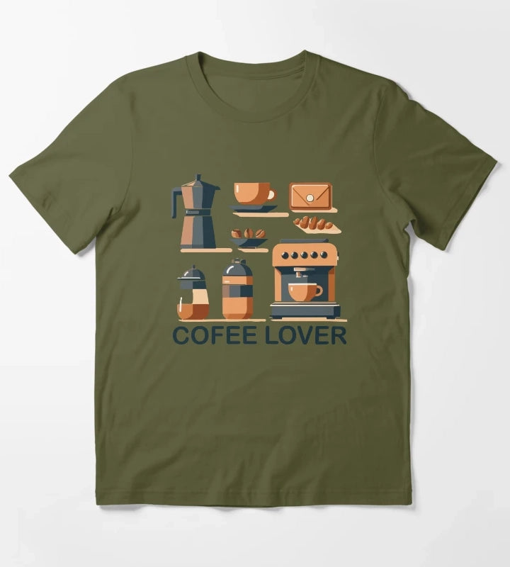 Coffee Lover T-Shirt Olive Green