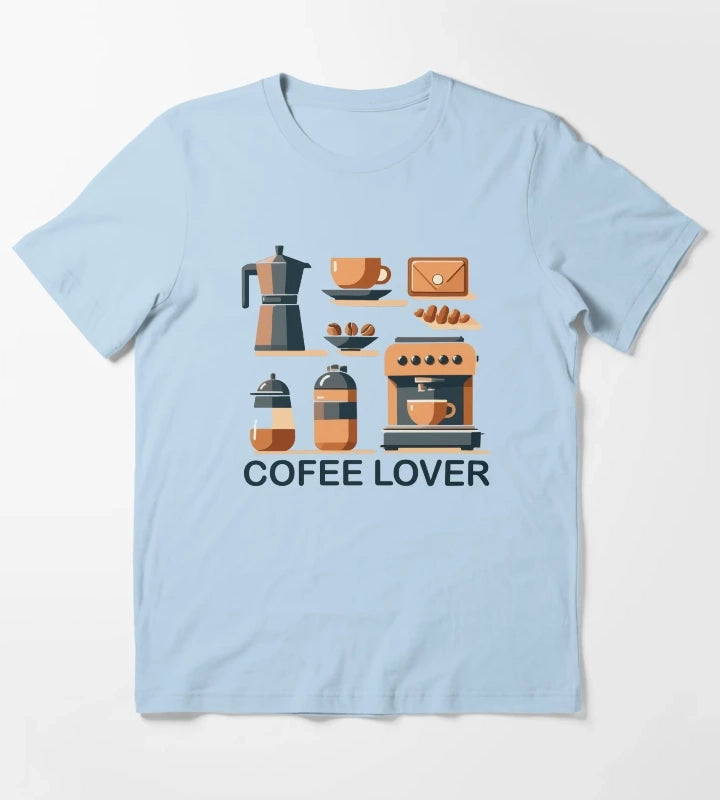 Coffee Lover T-Shirt Sky Blue