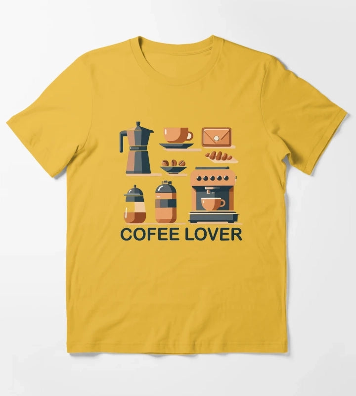 Coffee Lover T-Shirt Yellow