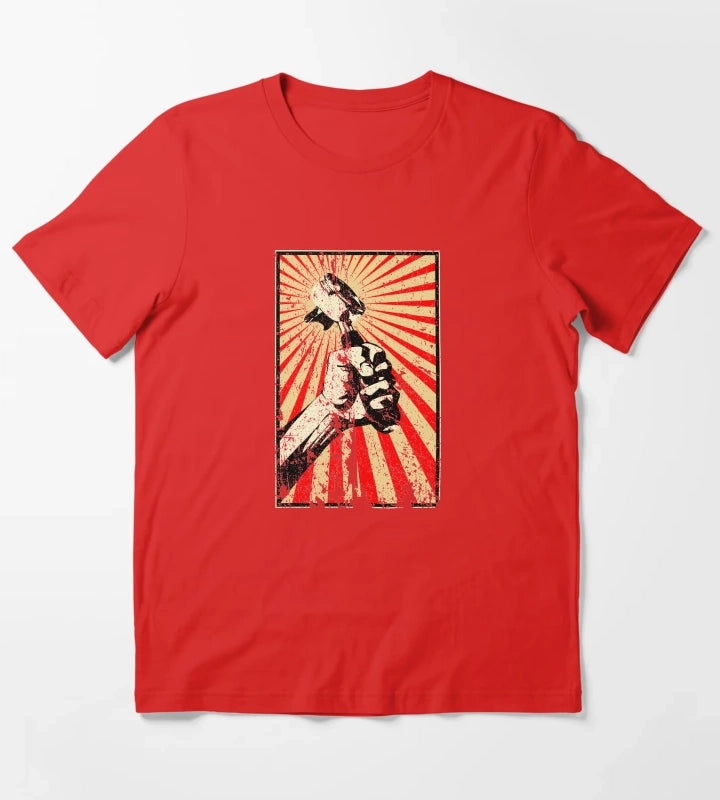 Coffee Revolution Distressed T-Shirt Red