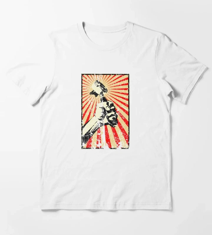 Coffee Revolution Distressed T-Shirt White
