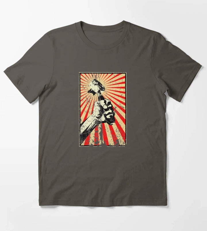 Coffee Revolution Distressed T-Shirt Dark Grey