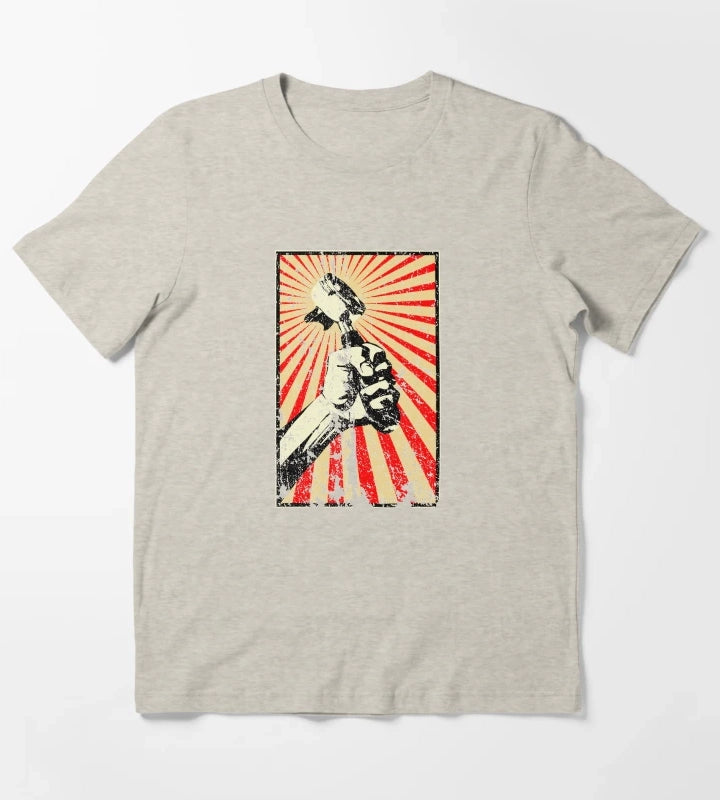 Coffee Revolution Distressed T-Shirt Cream