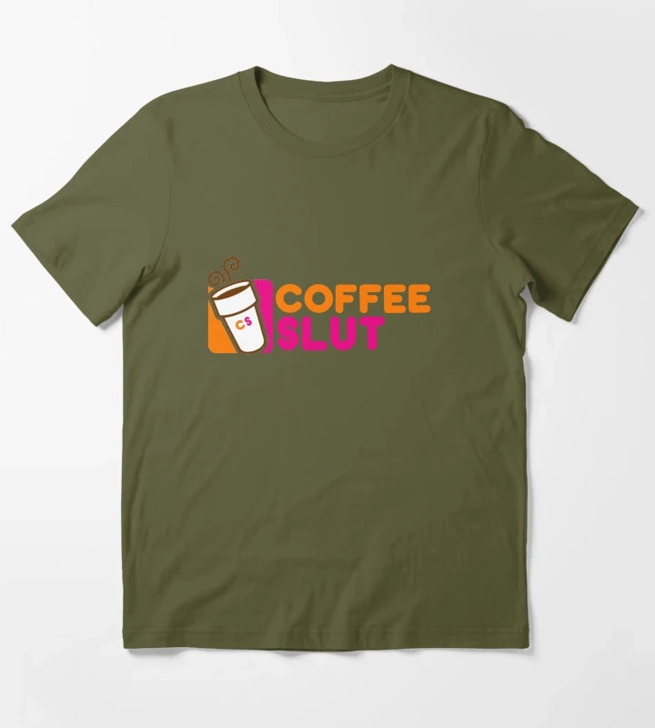 Coffee Slut T-Shirt Olive Green