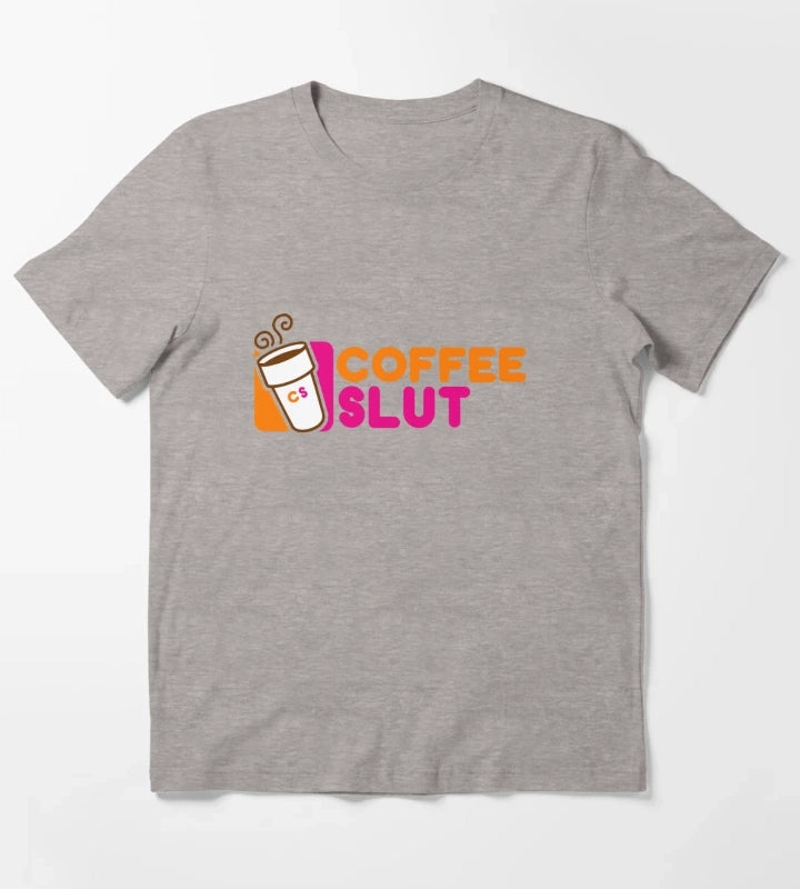 Coffee Slut T-Shirt Heather Grey