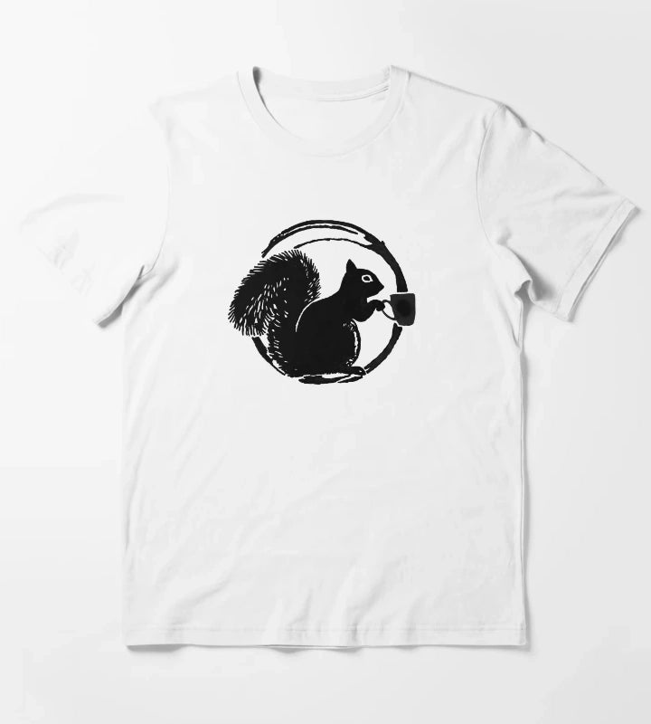 Coffee Squirrel T-Shirt White