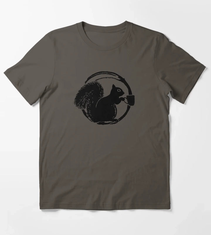 Coffee Squirrel T-Shirt Dark Grey