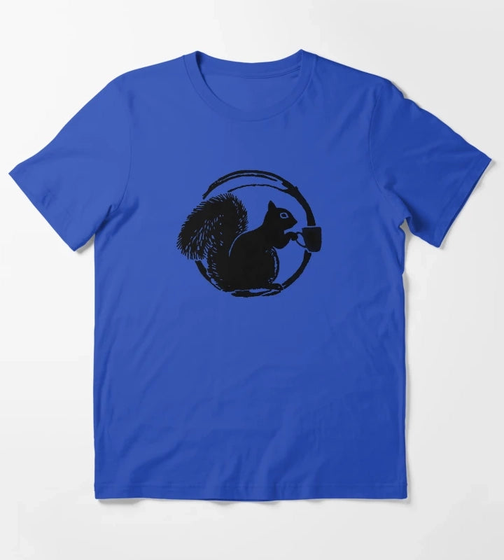 Coffee Squirrel T-Shirt Blue