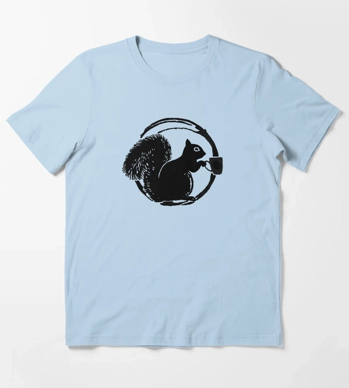 Coffee Squirrel T-Shirt Sky Blue