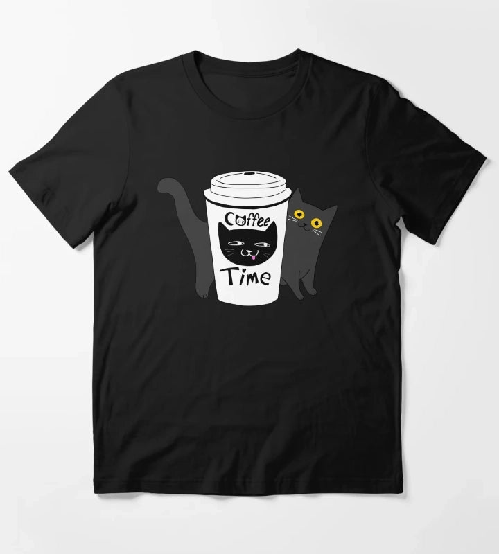 Coffee Time Cat T-Shirt