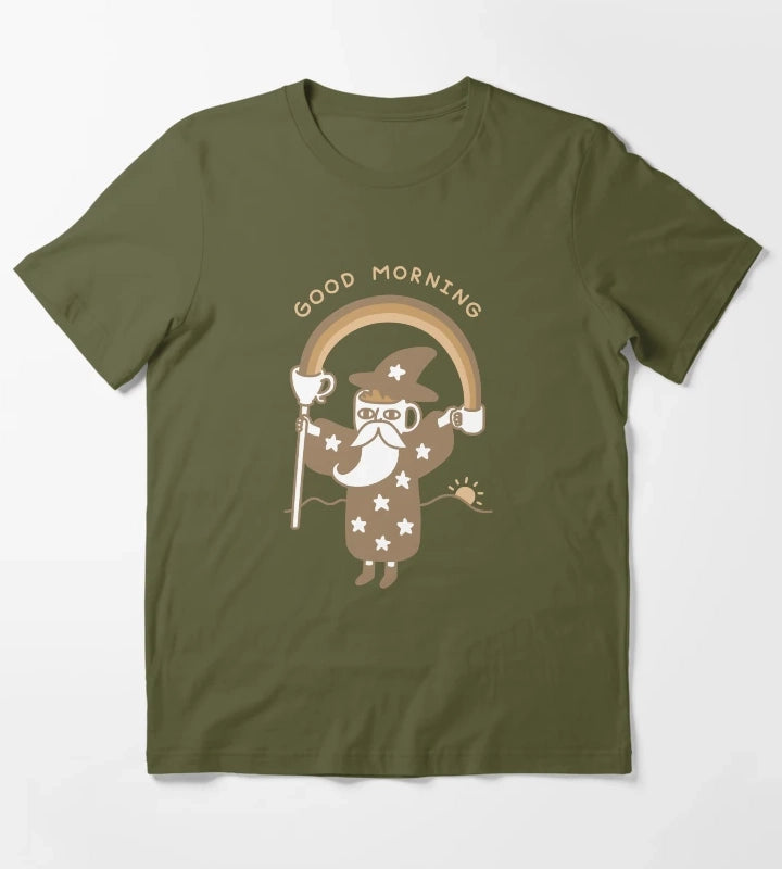 Coffee Wizard T-Shirt Olive Green