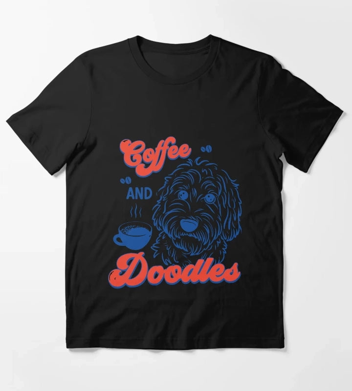 Coffee and Doodles Funny Dog Lover Coffee Club Cute Doodle Gift T-Shirt