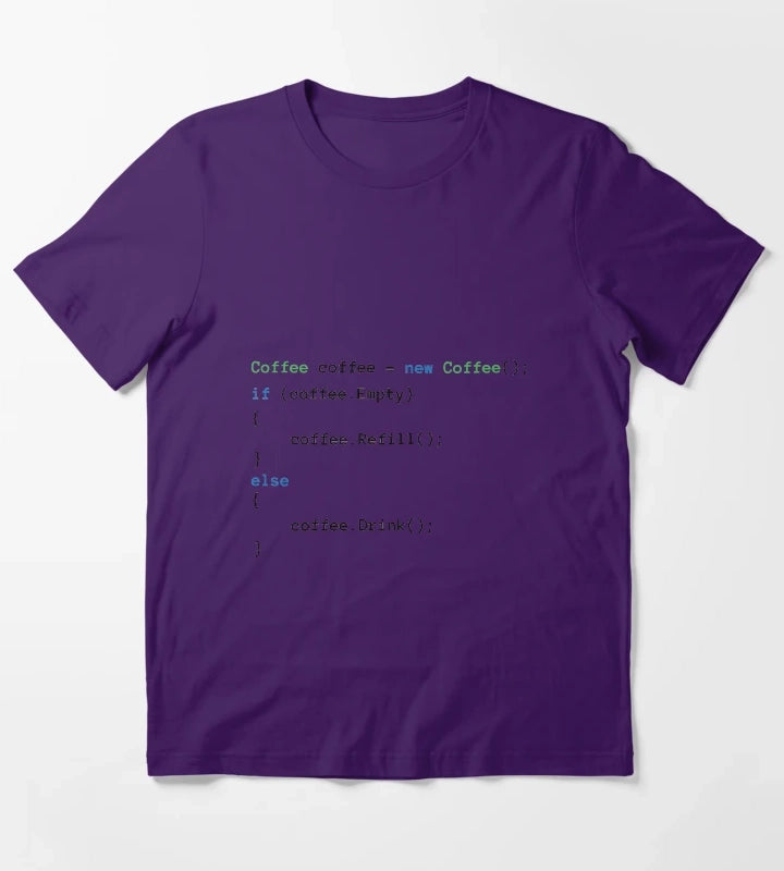Coffee code T-Shirt Purple