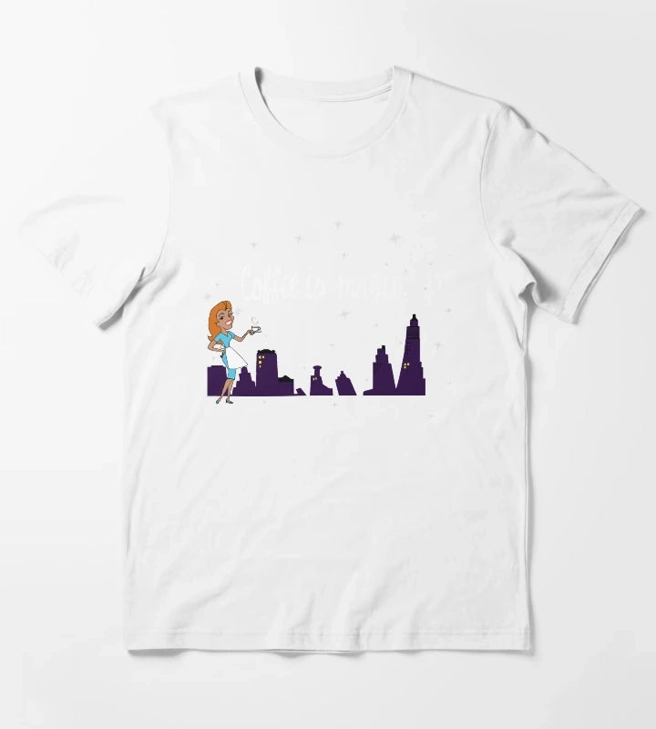Coffee is Magic Bewitched TV T-Shirt White