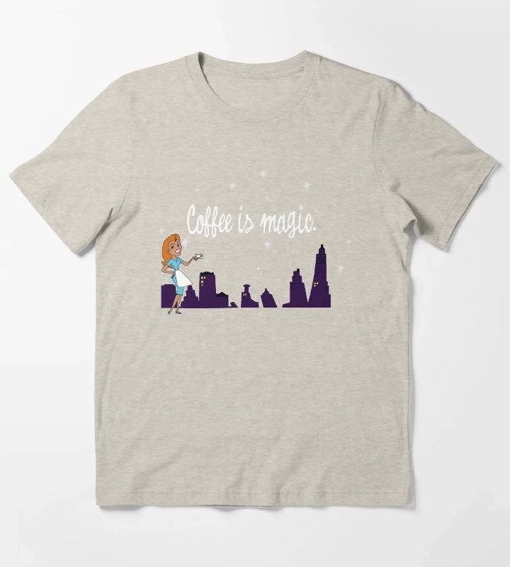 Coffee is Magic Bewitched TV T-Shirt Cream