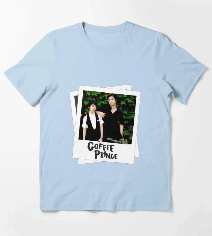 Coffee prince Yoon Eunhye Go Eun Chan Gong Yoo Choi Han Kyul T-Shirt Sky Blue
