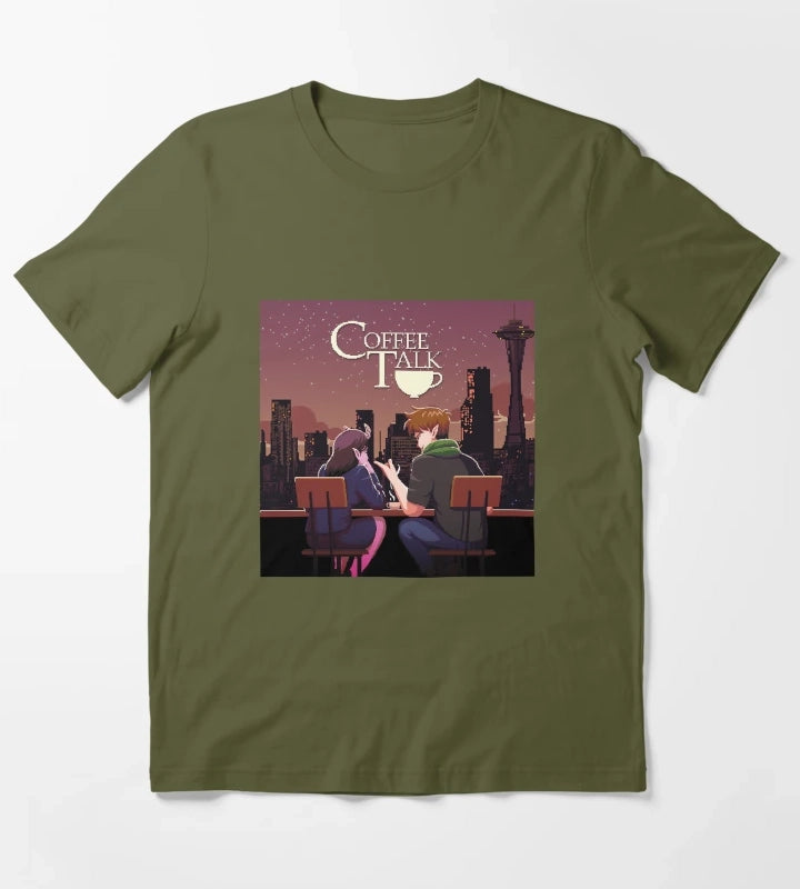 Coffee talk T-Shirt Olive Green