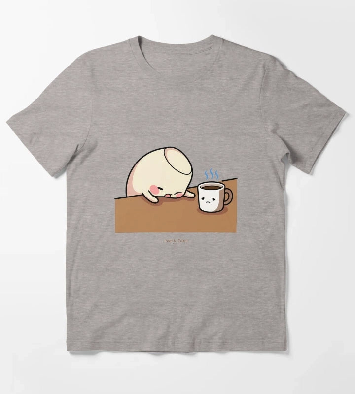 Cold Coffee Funny Coffee Humor Every Time Morning Fail T-Shirt Heather Grey