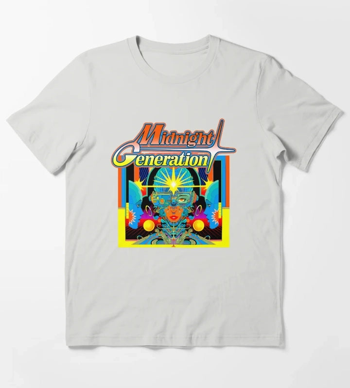 Colorful Style Disco Band T-Shirt Light Grey