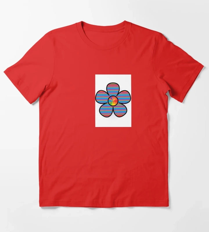 Colorful daisy T-Shirt Red