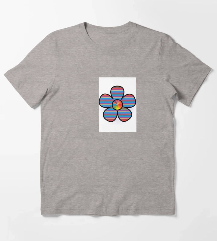 Colorful daisy T-Shirt Heather Grey
