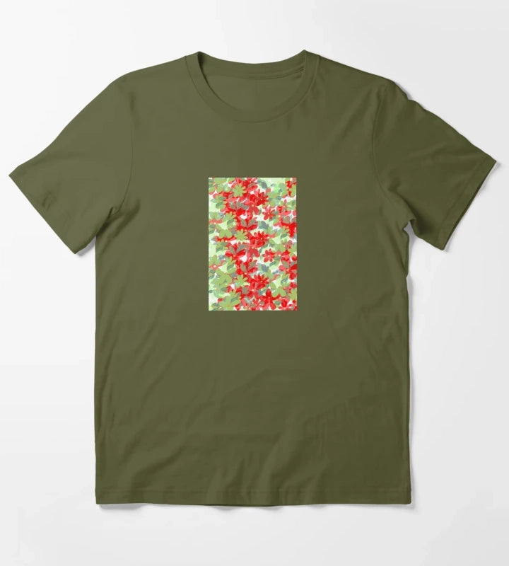 Colorful daisy flowers T-Shirt Olive Green