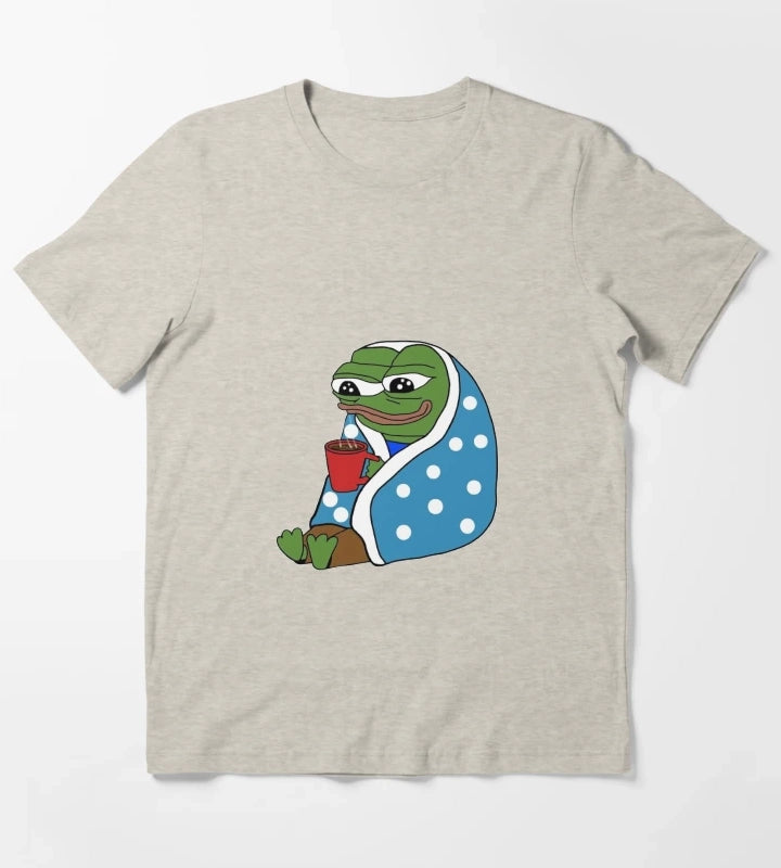 Comfy Coffee Pepe T-Shirt Cream