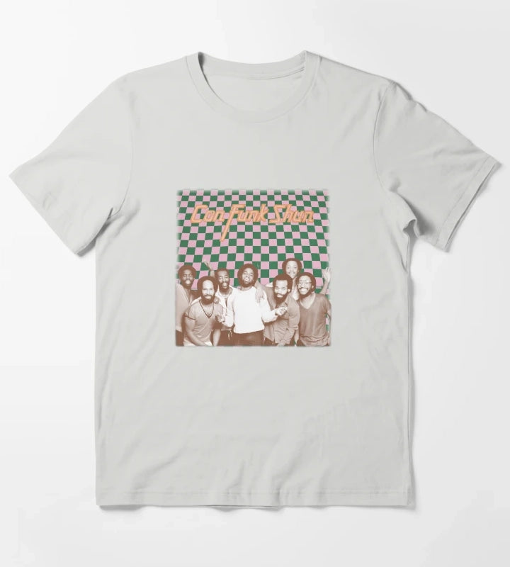 ConFunkShun Retro Aesthetic Design T-Shirt Light Grey